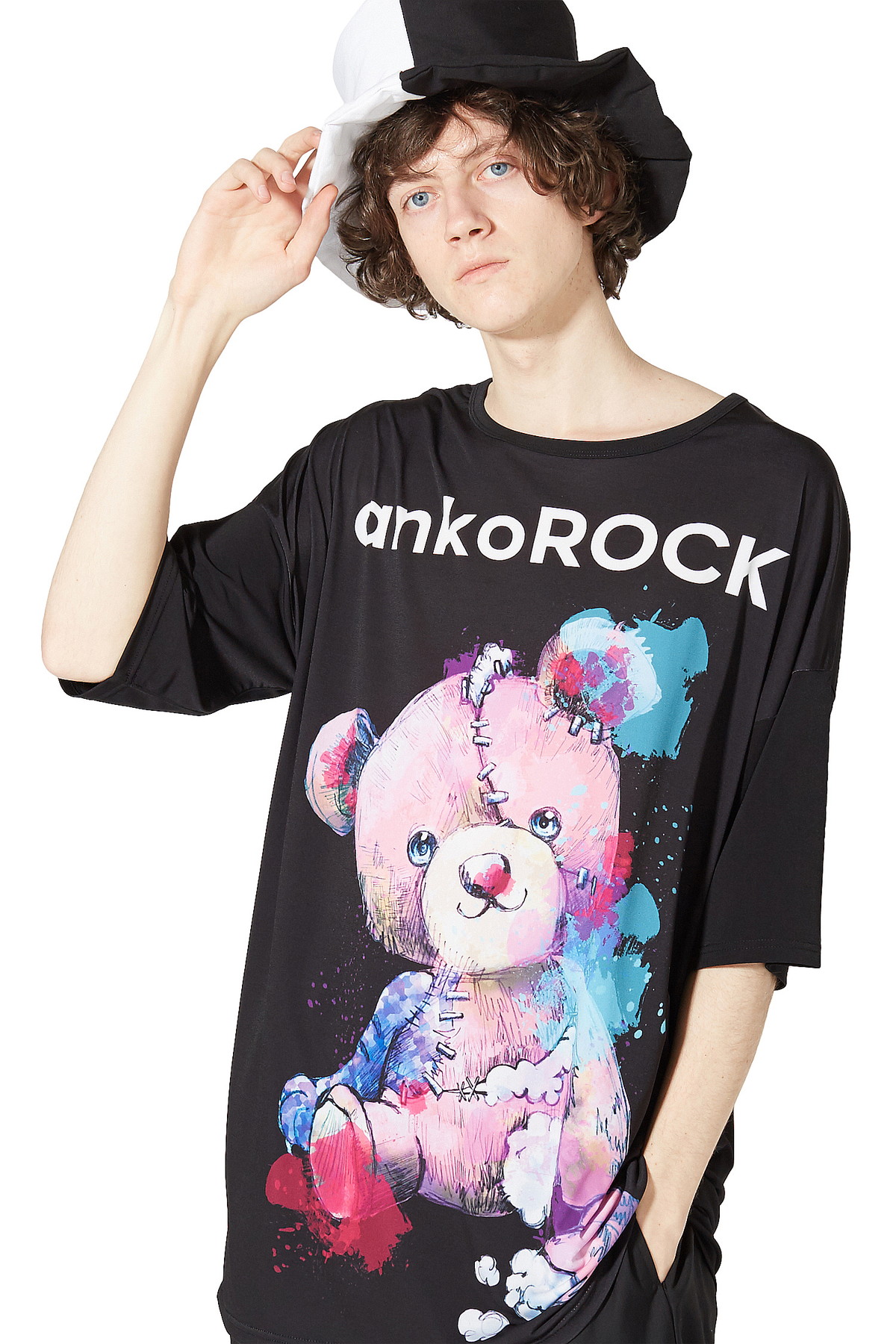 ロゴテディベアｔシャツ メガビッグ Ankorock アンコロック メンズ